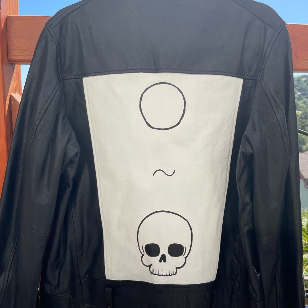Hand painted DeadFriends TopMan Premium Leather Jacket